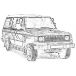 Dibujo para colorear Dibujo De Hyundai Galloper Para Colorear