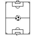 Dibujo para colorear Dibujo De La Cancha De Futbol Para Pintar Y Colorear