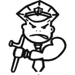 Dibujo para colorear Dibujo De Policia Malo Para Colorear