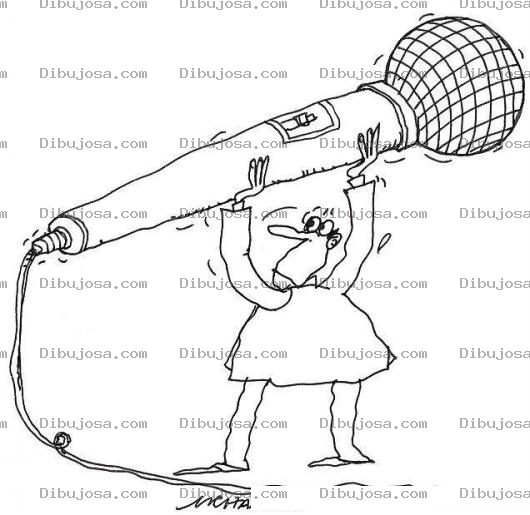 Dibujo para colorear Colorear Microfono Gigante