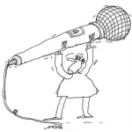 Dibujo para colorear Colorear Microfono Gigante