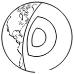 Dibujo para colorear Dibujo Del Centro De La Tierra Para Pintar Y Colorear El Nucleo De La Tierra