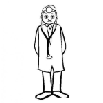 Dibujo para colorear Dibujo De Un Medico Doctor Para Pintar Y Colorear