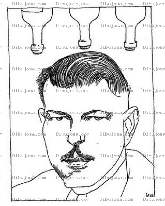 Dibujo para colorear Dibujo De Bar Tender Para Pintar Y Colorear A Un Cantinero Bartender