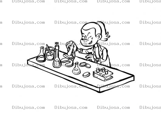 Dibujo para colorear Colorear Quimica Biologa En Laboratorio Quimico Dibujos De Laboratorios