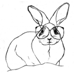 Dibujo para colorear Conejo Con Anteojos Por Falta De Zanahoria Para Colorear