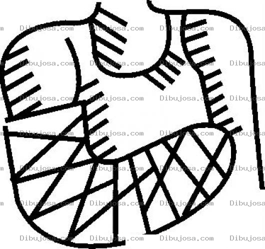 Dibujo para colorear Dibujo De Brazo Quebrado Y Enyesado Para Pintar Y Colorear Brazo Con Yeso