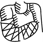 Dibujo para colorear Dibujo De Brazo Quebrado Y Enyesado Para Pintar Y Colorear Brazo Con Yeso