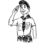 Dibujo para colorear Dibujo De Boy Scout Para Pintar Y Colorear