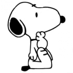 Dibujo para colorear Snoopy De Perfil Para Pintar Y Colorear