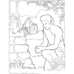 Dibujo para colorear Colorear a Cain y Abel