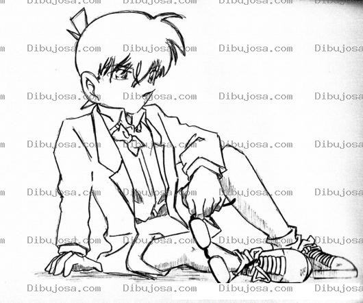 Dibujo para colorear Dibujo De Chico Manga Con Saco Y Corbatin Para Pintar Y Colorear