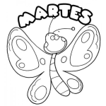 Dibujo para colorear Dibujo Del Dia Martes Para Colorear
