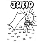 Dibujo para colorear Dibujo Del Mes De Julio Para Colorear Meses Del Ano Pra Pintar