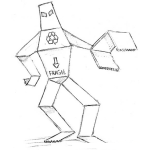 Dibujo para colorear Robot Fragil Para Pintar Y Colorear Online