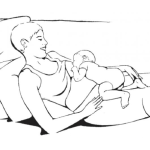 Dibujo para colorear Colorear Bebe Tomando Leche Materna Del Pecho De Su Mama Para Pintar Bebito Cuhupando Chiche