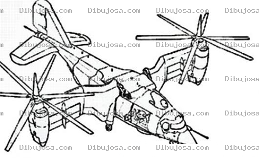 Dibujo para colorear Colorear Avion Helicoptero De 2 Helices