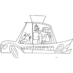 Dibujo para colorear Colorear Locutor Con Choffer