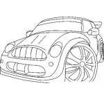 Dibujo para colorear Carro Bacano Para Colorear