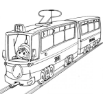 Dibujo para colorear Colorear Tren Dibujos De Trenes Para Pintar Y Colorear