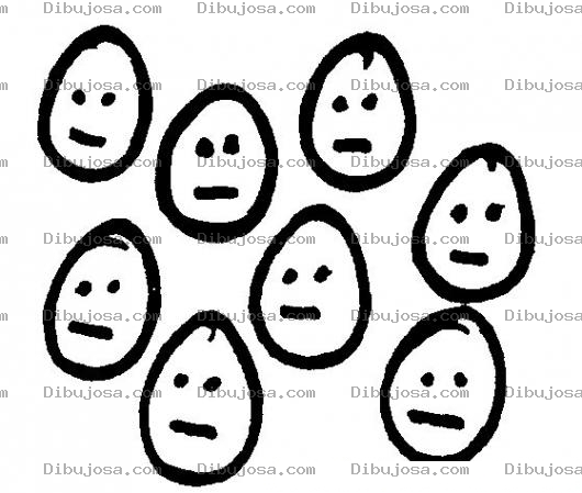 Dibujo para colorear 8 Huevitos Para Colorear Dibujo De Ocho Huevos