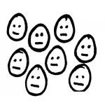 Dibujo para colorear 8 Huevitos Para Colorear Dibujo De Ocho Huevos
