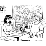 Dibujo para colorear Exnovio Celoso Y Hostigador Para Pintar Y Colorear