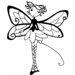 Dibujo para colorear Muneca Mariposita Para Pintar Y Colorear