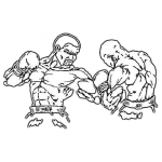 Dibujo para colorear Clorear Pelea De Box