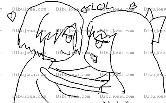 Dibujo para colorear Dibujo De Novios Enamorados Para Colorear