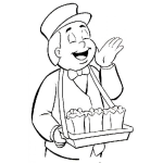 Dibujo para colorear Vendedor De Poporopos Para Colorear