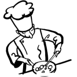 Dibujo para colorear Dibujo De Cocinero Chef Para Colorear