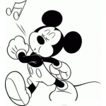 Dibujo para colorear Dibujo De Mickeymouse Silvando Para Pintar Y Colorear