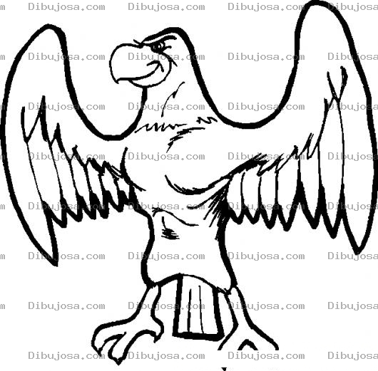 Dibujo para colorear Dibujo De Aguila Pecho Fuerte Para Pintar Y Colorear