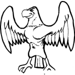 Dibujo para colorear Dibujo De Aguila Pecho Fuerte Para Pintar Y Colorear
