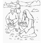 Dibujo para colorear Dibujo De Mana En El Desierto Para Colorear