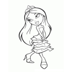 Dibujo para colorear Princesa Bratz Para Pintar Y Colorear