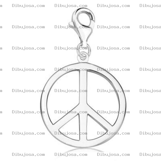 Dibujo para colorear Llavero De Paz Y Amor Para Colorear