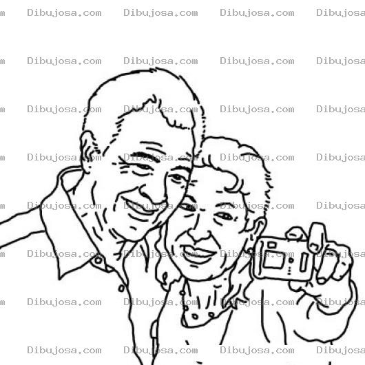 Dibujo para colorear Abuelos Para Pintar Y Colorear