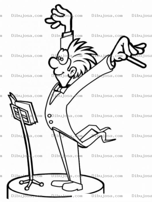 Dibujo para colorear Dibuko De Director De Orquesta Para Colorear Director De Opera