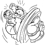 Dibujo para colorear Dibujo De Popeye Y Brutus Peleando Para Pintar Y Colorear