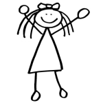 Dibujo para colorear Nina Ganadora Numero Uno Y Primer Lugar Para Pintar Y Colorear