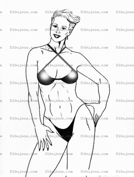 Dibujo para colorear Dibujo De Mujeres Fuertes Y Bonitas Para Colorear