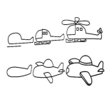 Dibujo para colorear Como Dibujar Un Helicoptero Y Como Dibujar Un Avion Dibujo Para Colorear