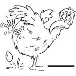 Dibujo para colorear Dibujo De Gallina Poniendo Un Huevo Para Pintar Y Colorear Gallina Ponedora