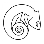 Dibujo para colorear Dibujo De Camaleon Para Pintar Y Colorear