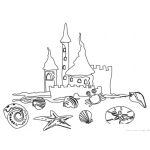 Dibujo para colorear Colorear un castillo del mar