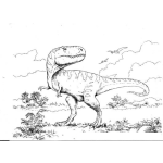 Dibujo para colorear Colorear Dinosuario Rex