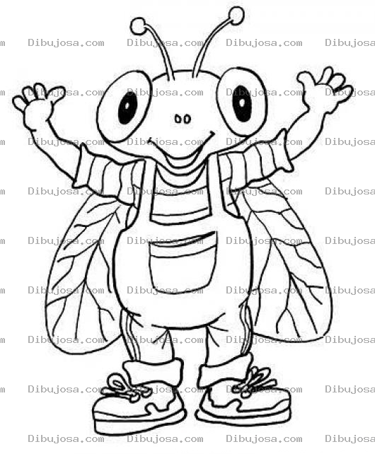 Dibujo para colorear Dibujo De Super Mosca Para Pintar Y Colorear