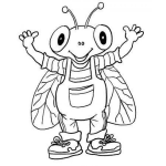 Dibujo para colorear Dibujo De Super Mosca Para Pintar Y Colorear